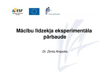 MÄcÄ«bu lÄ«dzekÄ¼a eksperimentÄla pÄrbaude pÄrbaude - bilingvals.lv