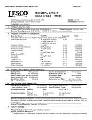 MATERIAL SAFETY DATA SHEET #1034 - LoveArboreal.com