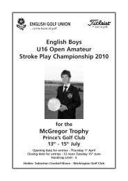 English Boys U16 Open Amateur Stroke Play Championship 2010 ...