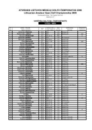 ATVIRASIS LIETUVOS MĖGĖJŲ GOLFO ČEMPIONATAS 2008 ...