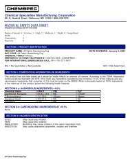 MATERIAL SAFETY DATA SHEET - Aramsco