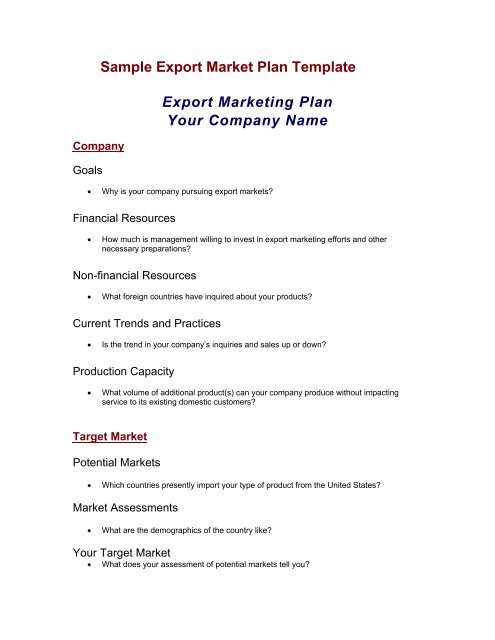 appendices for business plan
