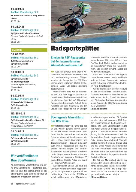 sportzeit: unna