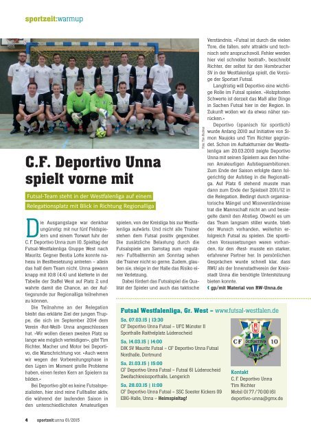 sportzeit: unna