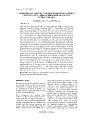 pest profiles in an improvement of farmers' management practices