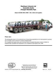Markham Culverts Ltd Assembly Guide Flanged Nestable Pipe