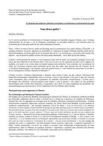 Lettre aux mÃ©decins Version prÃªte Ã  circuler 130.8 ko