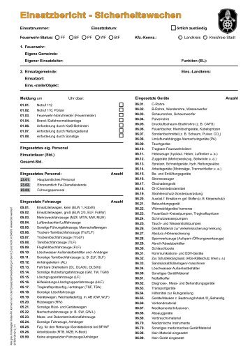 Einsatzbericht - Sicherheitswachen