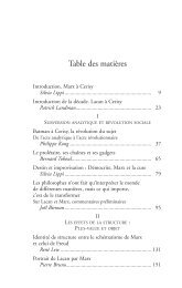 Voir le sommaire - Editions Eres