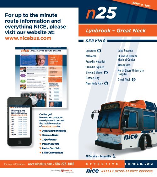 For up to the minute route information and everything ... - NICE bus