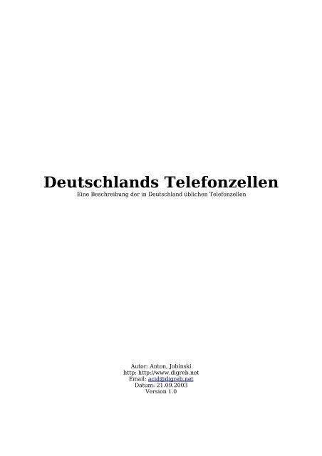 Telekoms Zellen - Computec.ch