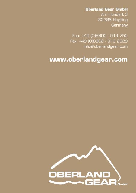 Katalog - Oberland Gear GmbH
