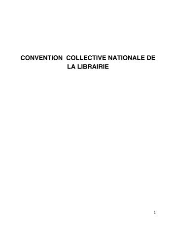 Convention collective nationale de la librairie