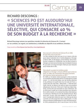 Entretien avec Richard Descoings - Association des Sciences-Po