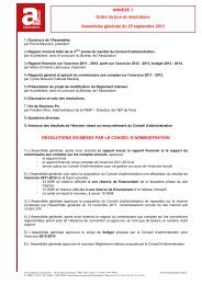 RÉSOLUTIONS SOUMISES PAR LE CONSEIL D'ADMINISTRATION ...