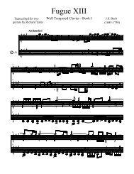 Open Score - Richard Yates Classical Guitar Transcriptions