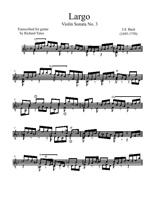 (Bach-Yates).pdf - Richard Yates Classical Guitar Transcriptions