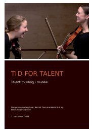 2008 Tid for talent - Talentutvikling i musikk - Norsk kulturskoleråd