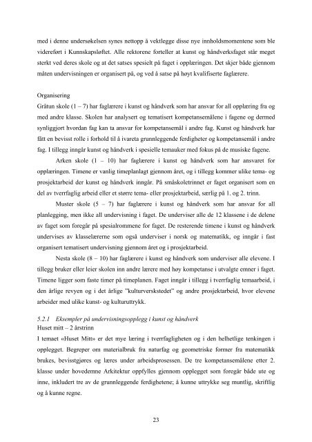 2009 Rapport: Kunst og kultur i opplæringen - Aud Berggraf Sæbø