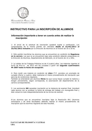 Instructivo para la Inscripción