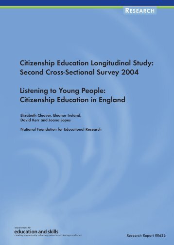 Second Cross-Sectional Survey 2004 Listening to Young People
