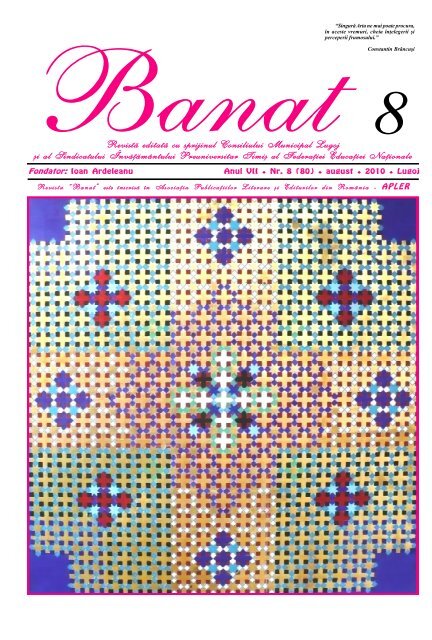 Revista BANAT Lugoj â€“ august 2010 â€“ format PDF