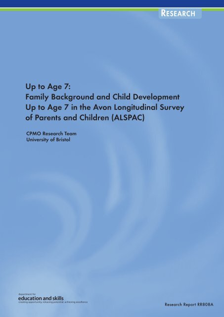 Family background and child development up to age 7