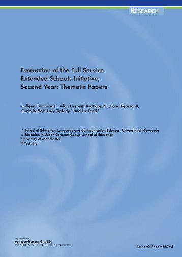 Evaluation of the Full Service Extended Schools Initiative, Second ...