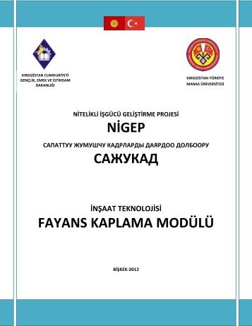 nigep inÅaat teknolojisi - fayans kaplama modÃ¼lÃ¼ - KÄ±rgÄ±zistan ...