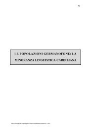 La minoranza linguistica carinziana - Varese