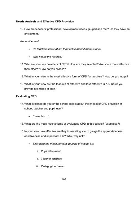 Evaluating the Impact of Continuing Professional Development (CPD)