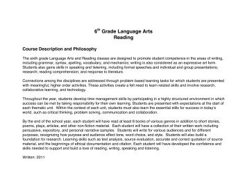 6th Grade Language Arts Reading.pdf - Home