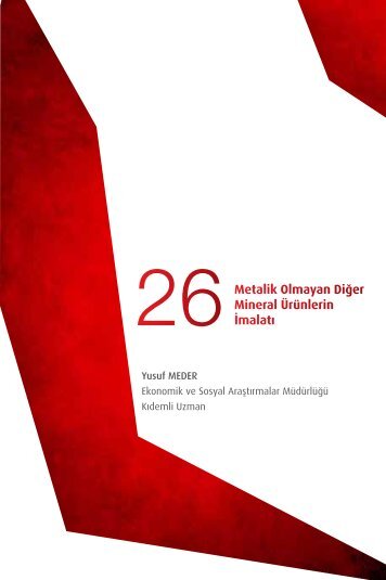 Metalik Olmayan Diğer Mineral Ürünlerin İmalatı - Türkiye Kalkınma ...