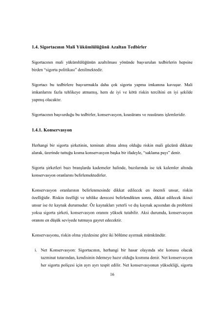 Sigortacılık Sektörü ve Türkiye'de Sigorta Sektörünün Fon Yaratma ...