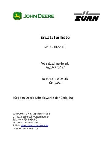 Ersatzteilliste - Zürn GmbH & Co. KG