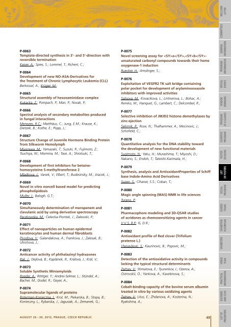 Special Symposium - 4th EuCheMS Chemistry Congress