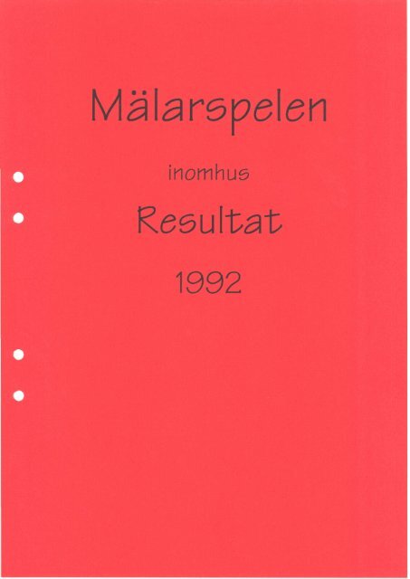 LÃ¤nk till MÃ¤larspelens lottningstrÃ¤d med resultat 1992 - Slagproffset