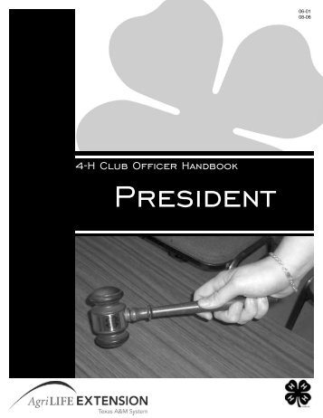 4-H Club Officer Handbook - Pecos County - Texas A&M AgriLife