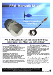 PFM-M Manuellt Mätskibord PFM-M Manuellt Mätskibord ... - Sweco