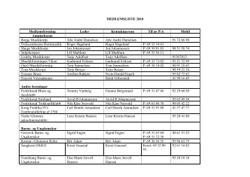 medlemsliste-2010, hjemmesiden