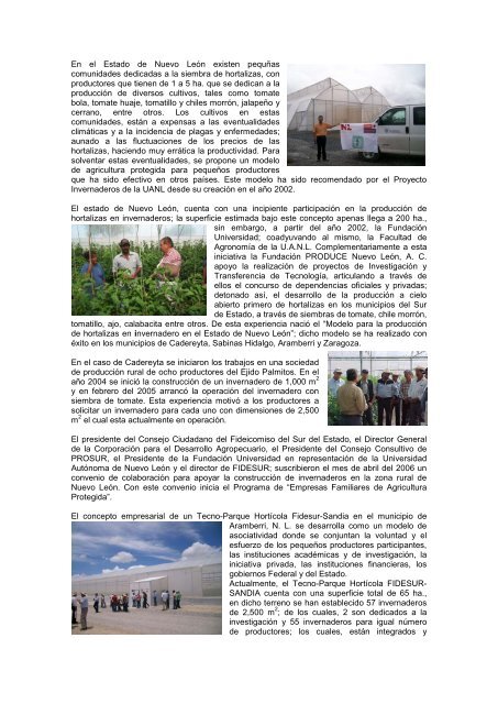 Nuevo LeÃ³n, Agenda de InnovaciÃ³n Agroindustrial - Cofupro
