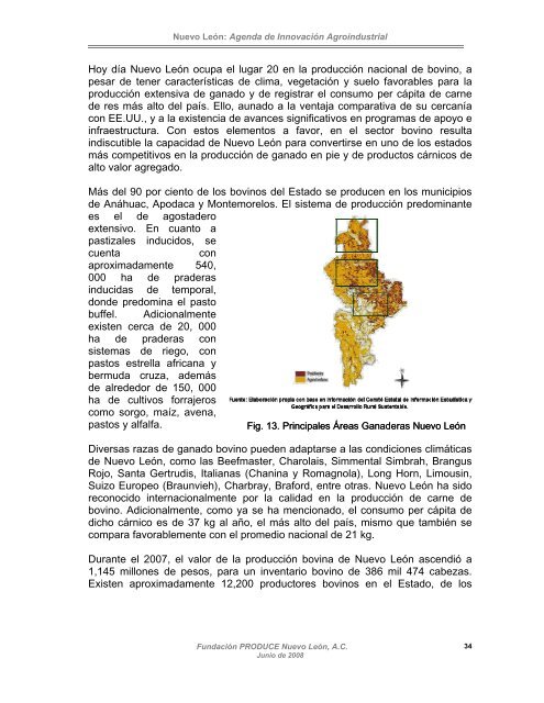 Nuevo LeÃ³n, Agenda de InnovaciÃ³n Agroindustrial - Cofupro