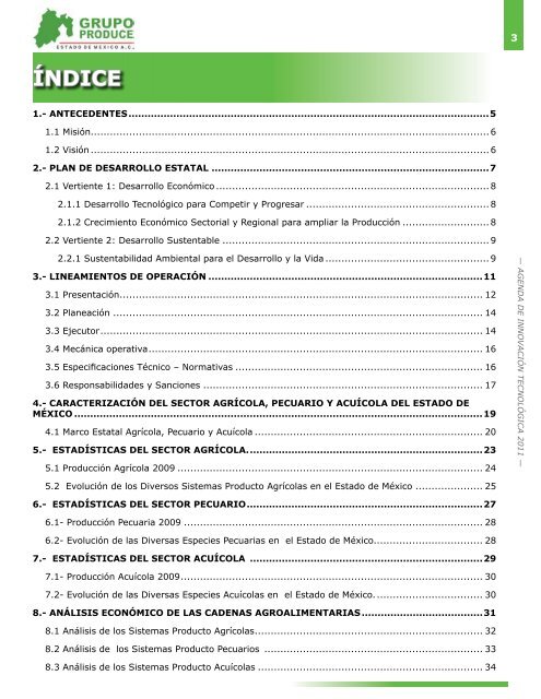 Agenda de InnovaciÃ³n TecnolÃ³gica del Estado de MÃ©xico - Cofupro