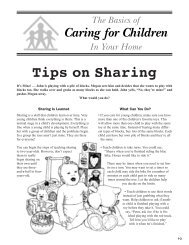 Tips on Sharing - Better Kid Care