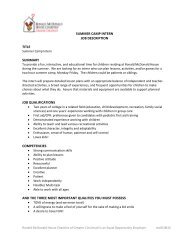 summer camp intern job description title summary job qualifications ...
