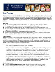Meal Program Guidelines - Ronald McDonald House Charities of ...