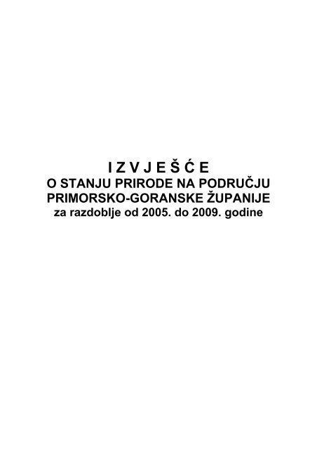 IzvjeÅ¡Äe o stanju prirode 2005. - Priroda