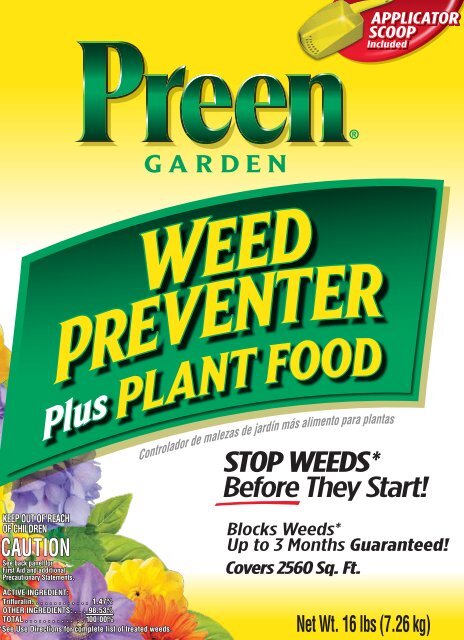 STOP WEEDS* Before They Start! - Preen.com