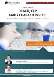 reach, clp karty charakterystyki - Master Institute