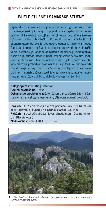 "ZaÅ¡tiÄena prirodna baÅ¡tina Primorsko-goranske Å¾upanije ... - Priroda